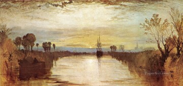 ジョセフ・マロード・ウィリアム・ターナー Painting - チチェスター運河のロマンチックなターナー